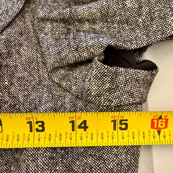 Bebe Cropped Blazer Jacket Gray Wool Blend Steampunk Detailed Fitted Victorian - Picture 8 of 13